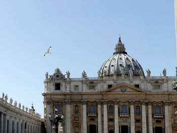 Low angle view of petersdom against clear sky