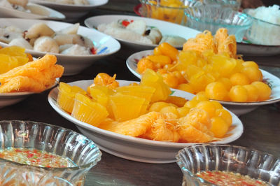 Close-up of served food