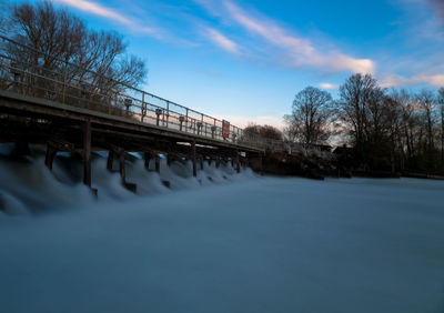 View of bridge against sky during winter