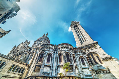 Low angle view of buildings against sky