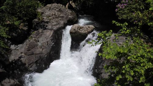 Scenic view of waterfall