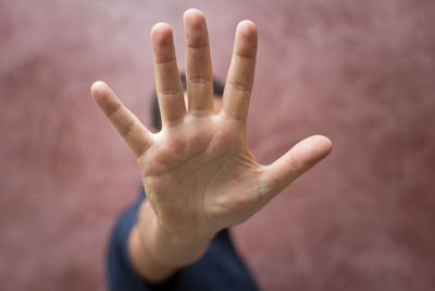 Close-up of human hand