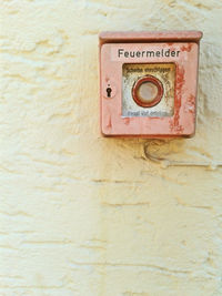 Close-up of weathered wall