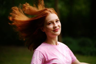 Portrait of a smiling young woman