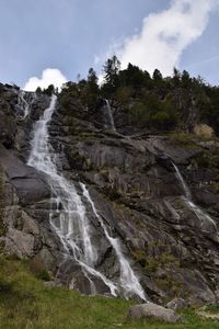 Scenic view of waterfall