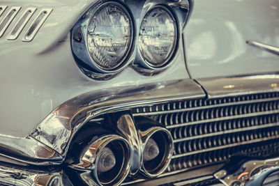 Close-up of vintage car