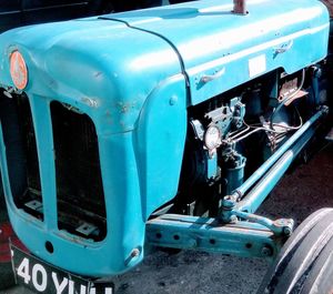 Close-up of abandoned car