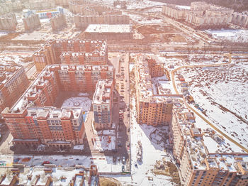 High angle view of cityscape