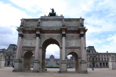 View of historical building against cloudy sky