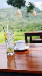 Close-up of drink on table