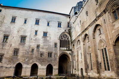 Low angle view of historical building against sky