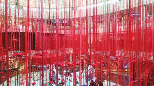 Close-up of red object on wall