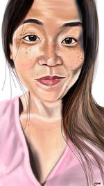 Close-up portrait of a beautiful young woman