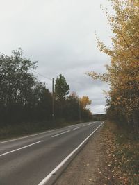 Road passing through trees