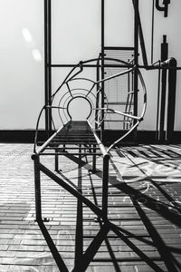 Close-up of railing against sea