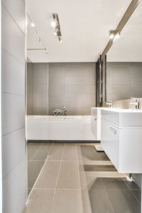 Interior of modern bathroom