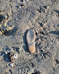 Close-up of sand on beach