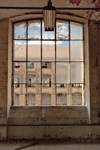 Closed window of old building