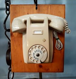 Close-up of telephone