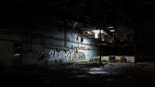 Interior of abandoned building