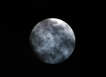 Low angle view of moon in sky