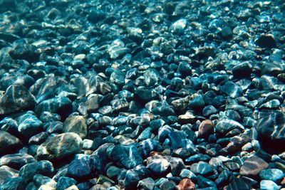 Full frame shot of pebbles on beach