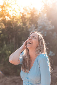 Young woman smiling