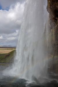 Scenic view of waterfall