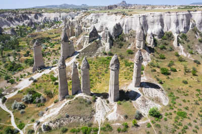 Panoramic view of rock formations