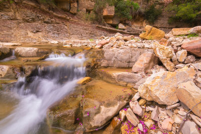 River flowing through rocks