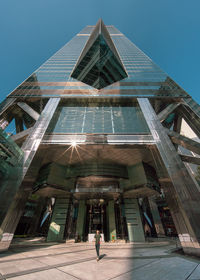 Low angle view of building against clear sky