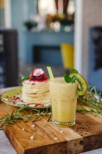 Close-up of drink on table