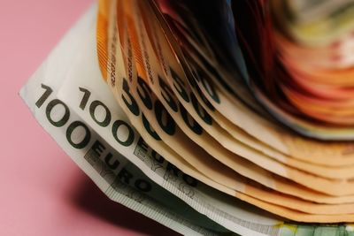 High angle view of multi colored pencils on table