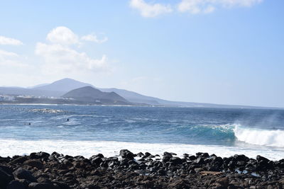 Scenic view of sea against sky