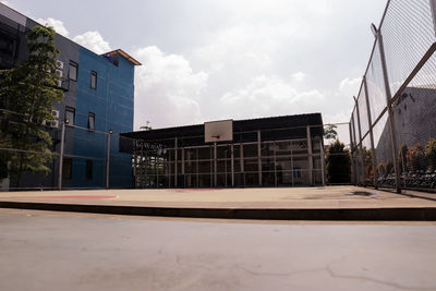 Exterior of modern building against sky in city