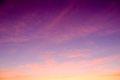 Low angle view of dramatic sky during sunset