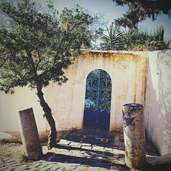 Built structure with trees in background