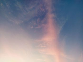 Low angle view of sky during sunset