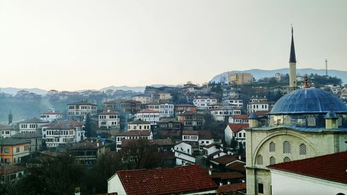 High angle shot of townscape