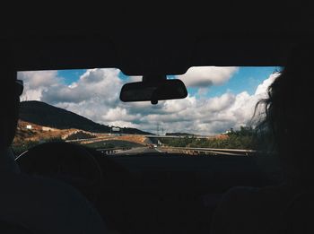 View of car on road