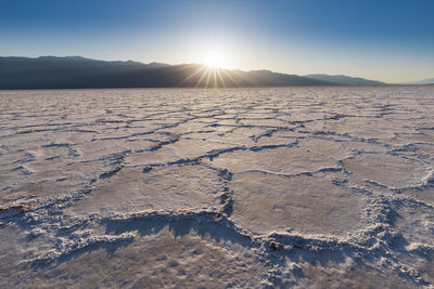 Scenic view of desert against sky
