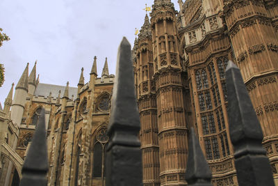 Low angle view of statue of cathedral