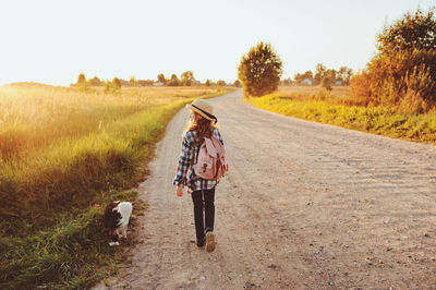 Man walking in a field