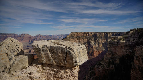 Panoramic view of cliff against sky