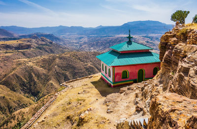 The abuna aragawi church at debre damo monastery, ethiopia