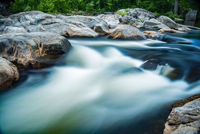 Scenic view of waterfall