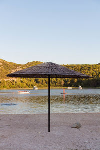 View of sea against clear sky