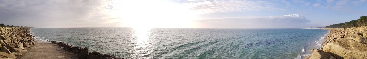 Panoramic view of sea against sky