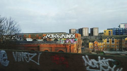 Built structures against the sky