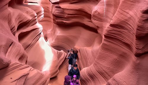 Aerial view of rock formations